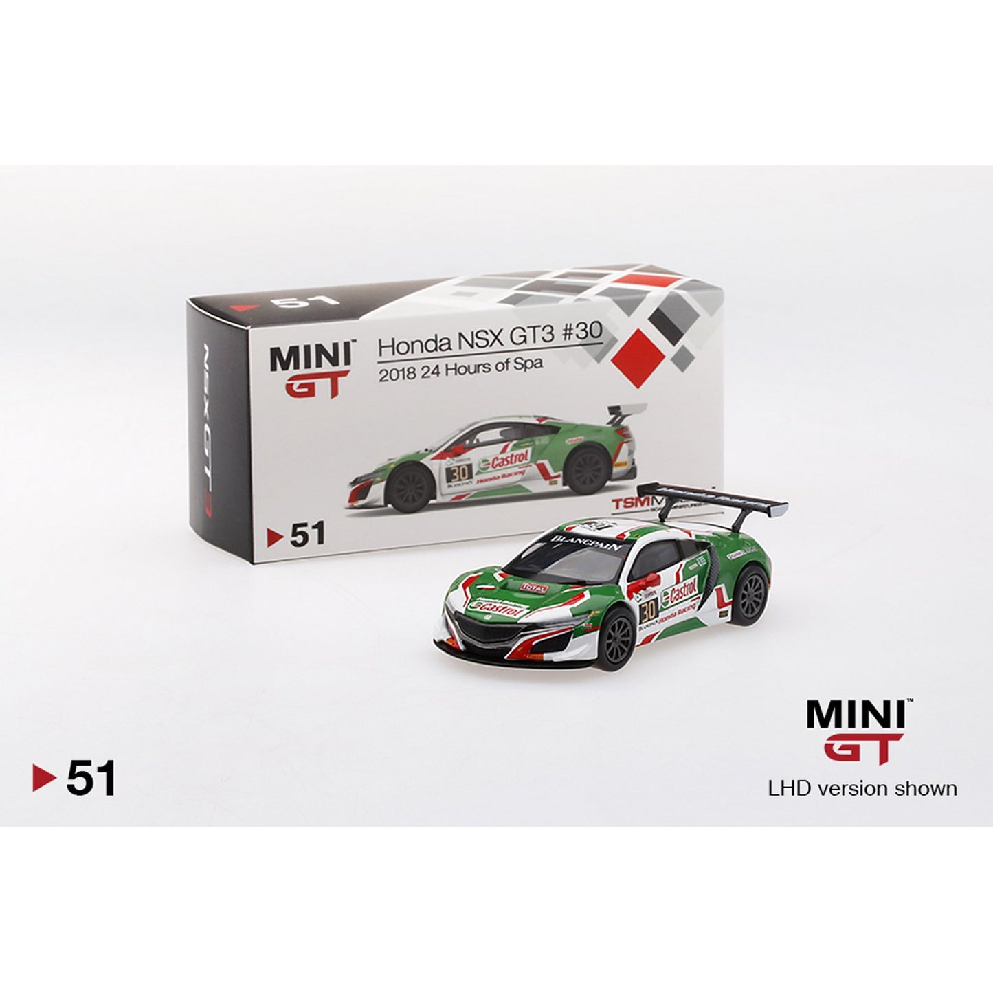 Honda NSX GT3 #30 (24 Hours of Spa 2018) in Green/White