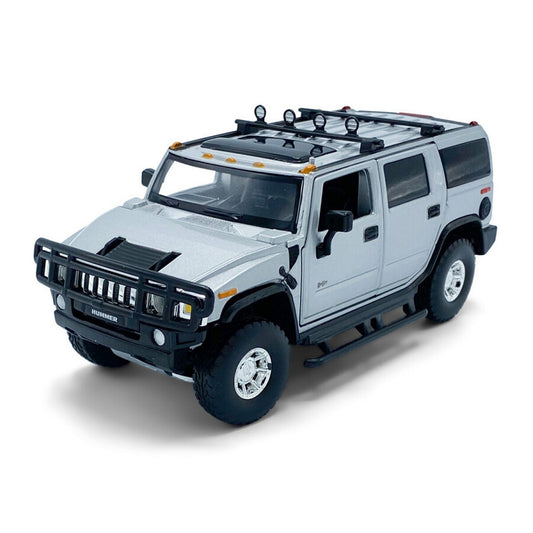 Hummer H2 (With Working Lights and Sound) in Silver