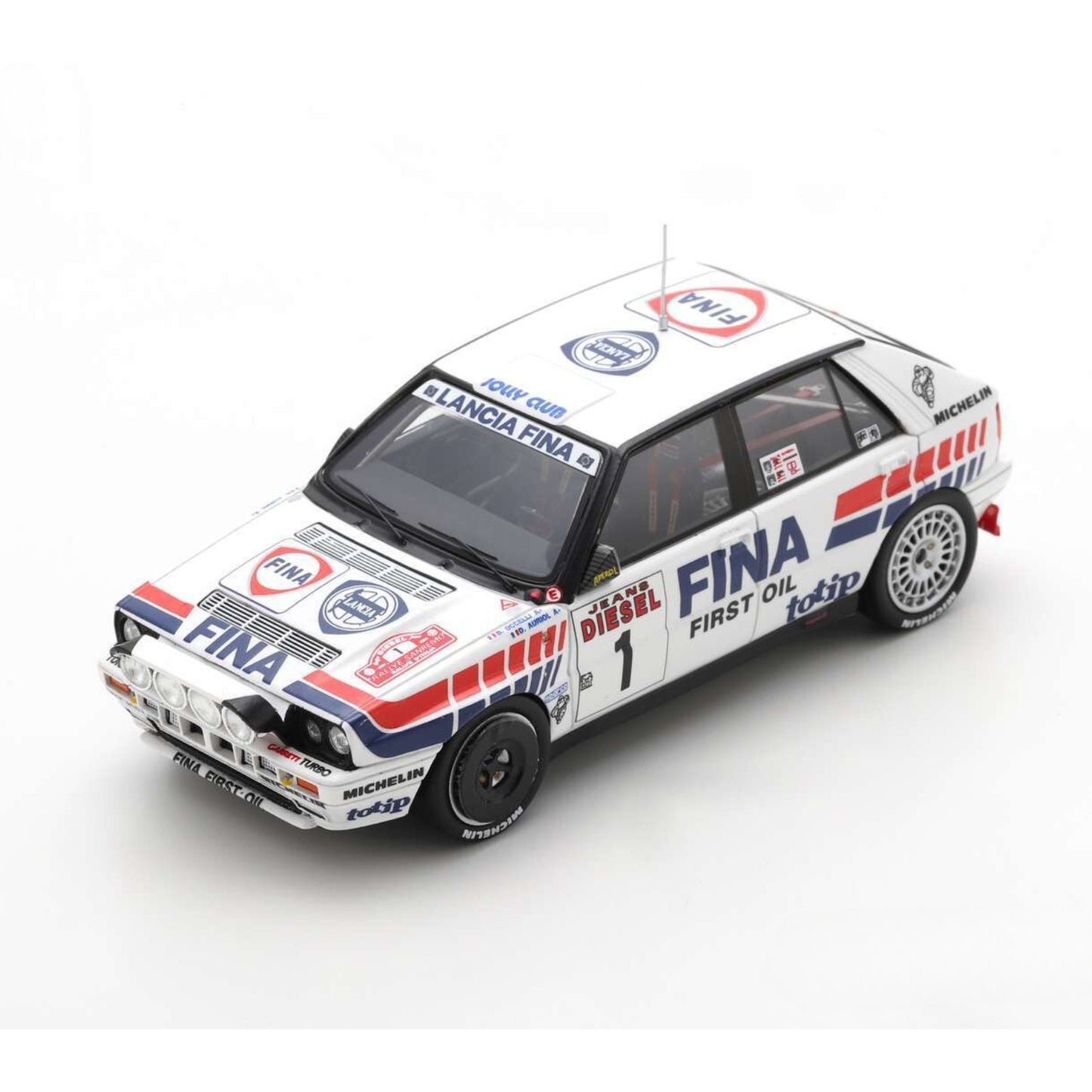 Lancia Delta HF Integrale 16V Didier Auriol/B.Occelli (Winner Rally San Remo 1991) in White/Blue/Red