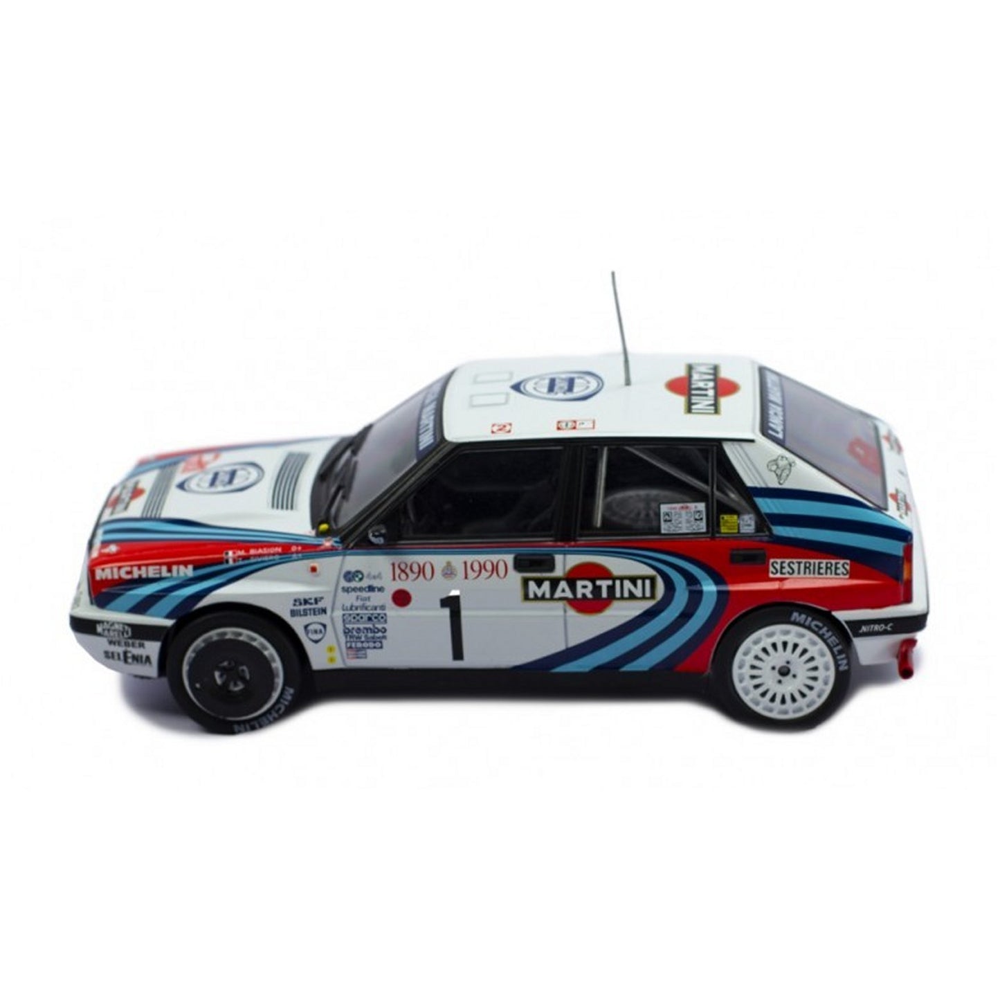 Lancia Delta Integrale 16V M.Biasion/T.Siviero (Martini Monte Carlo Rally 1990) in White/Red/Blue