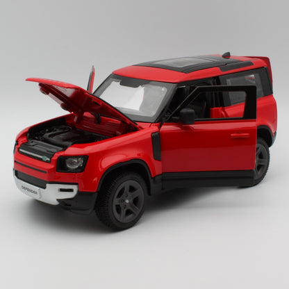 Land Rover Defender 90 in red