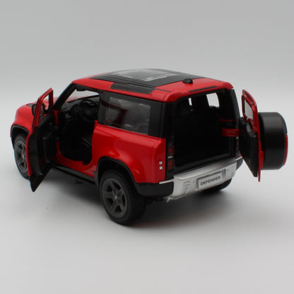 Land Rover Defender 90 in red
