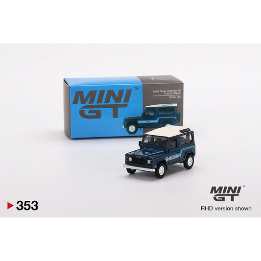 Land Rover Defender 90 (Country Wagon RHD) in Stratos Blue