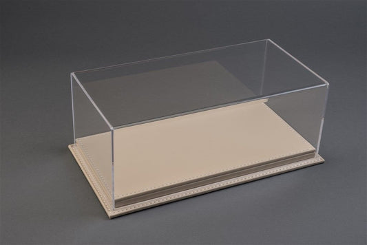 Luxury Beige Leather Stitched Base Display Case