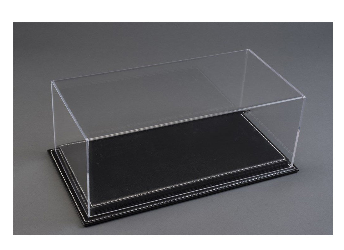 Luxury Black Leather Stitched Base Display Case