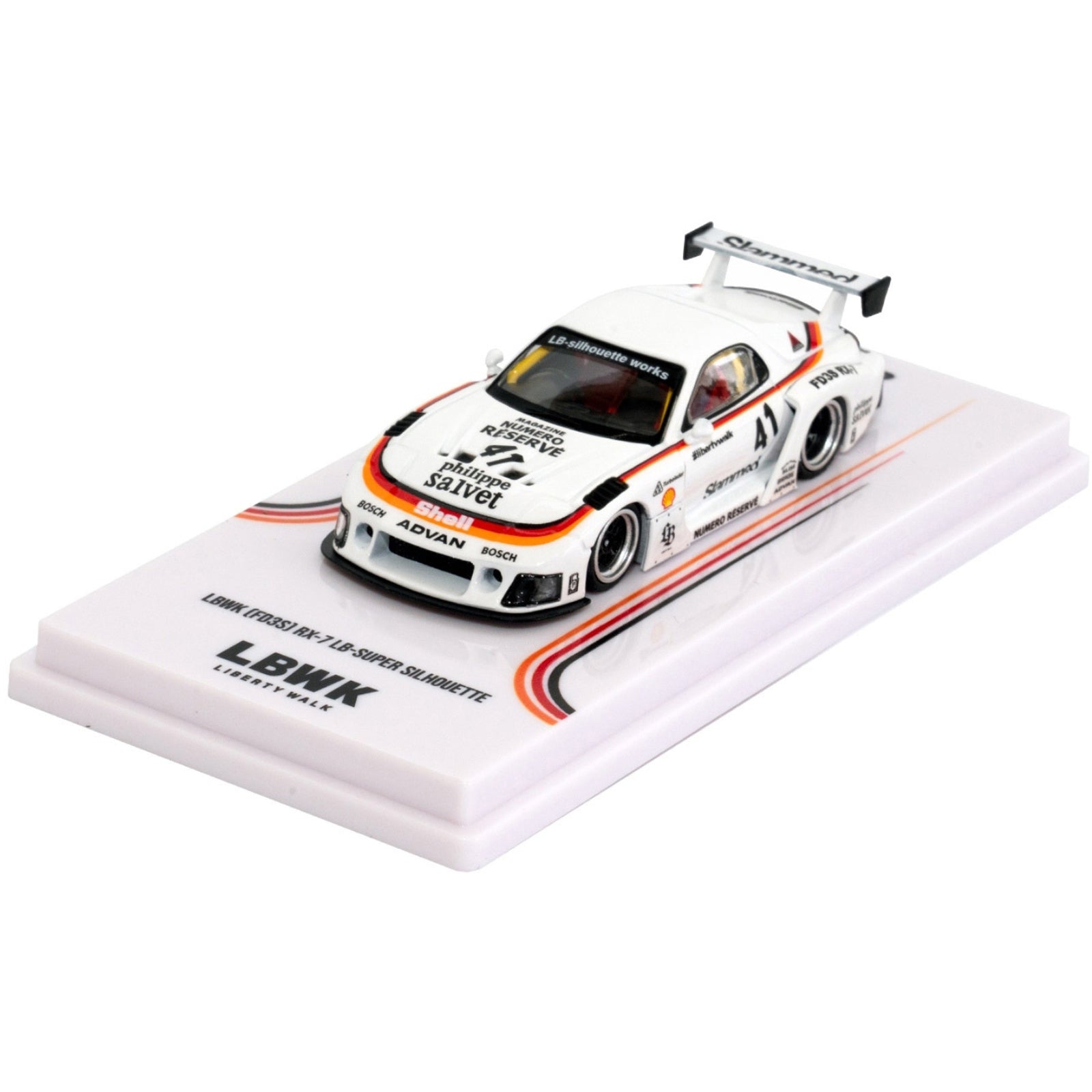 Mazda RX-7 LBWK Super Silhouette (FD3S) in White/Orange/Black | Inno 64 ...