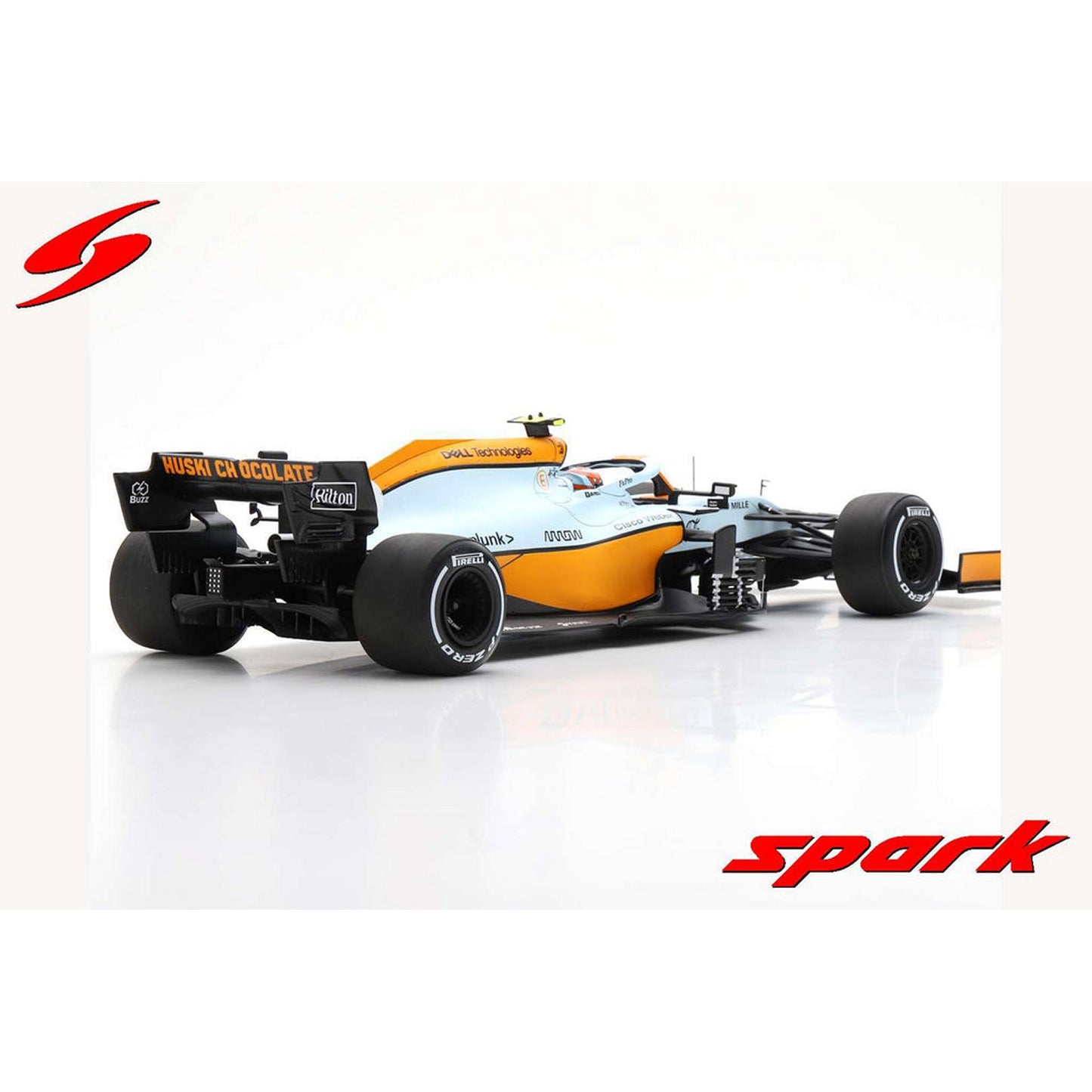 McLaren MCL25M Lando Norris (3rd Monaco GP With Pitboard 2021) in Blue/Orange