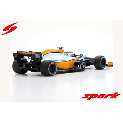 McLaren MCL25M Lando Norris (3rd Monaco GP With Pitboard 2021) in Blue/Orange