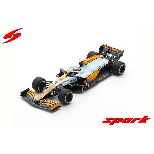 McLaren MCL25M Lando Norris (3rd Monaco GP With Pitboard 2021) in Blue/Orange