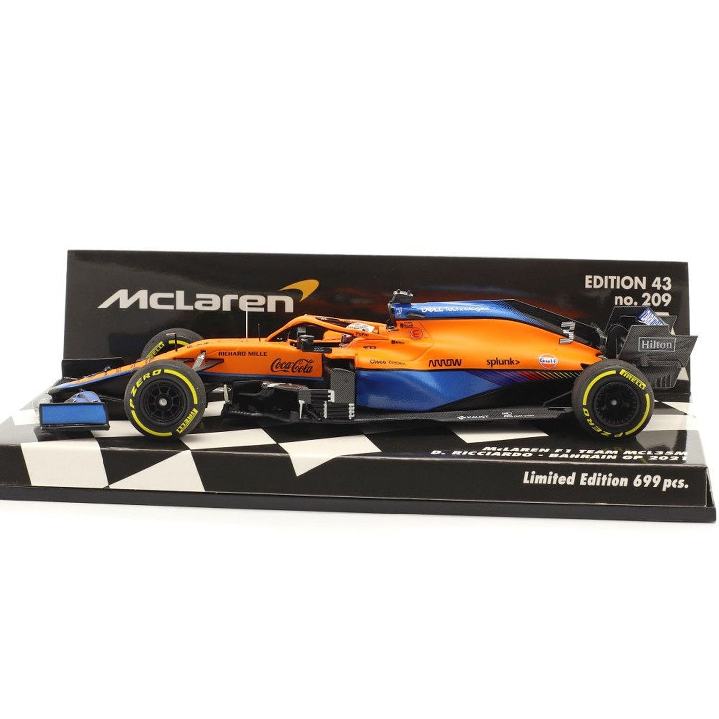 McLaren MCL35M Daniel Ricciardo (Bahrain GP 2021) in Orange/Blue