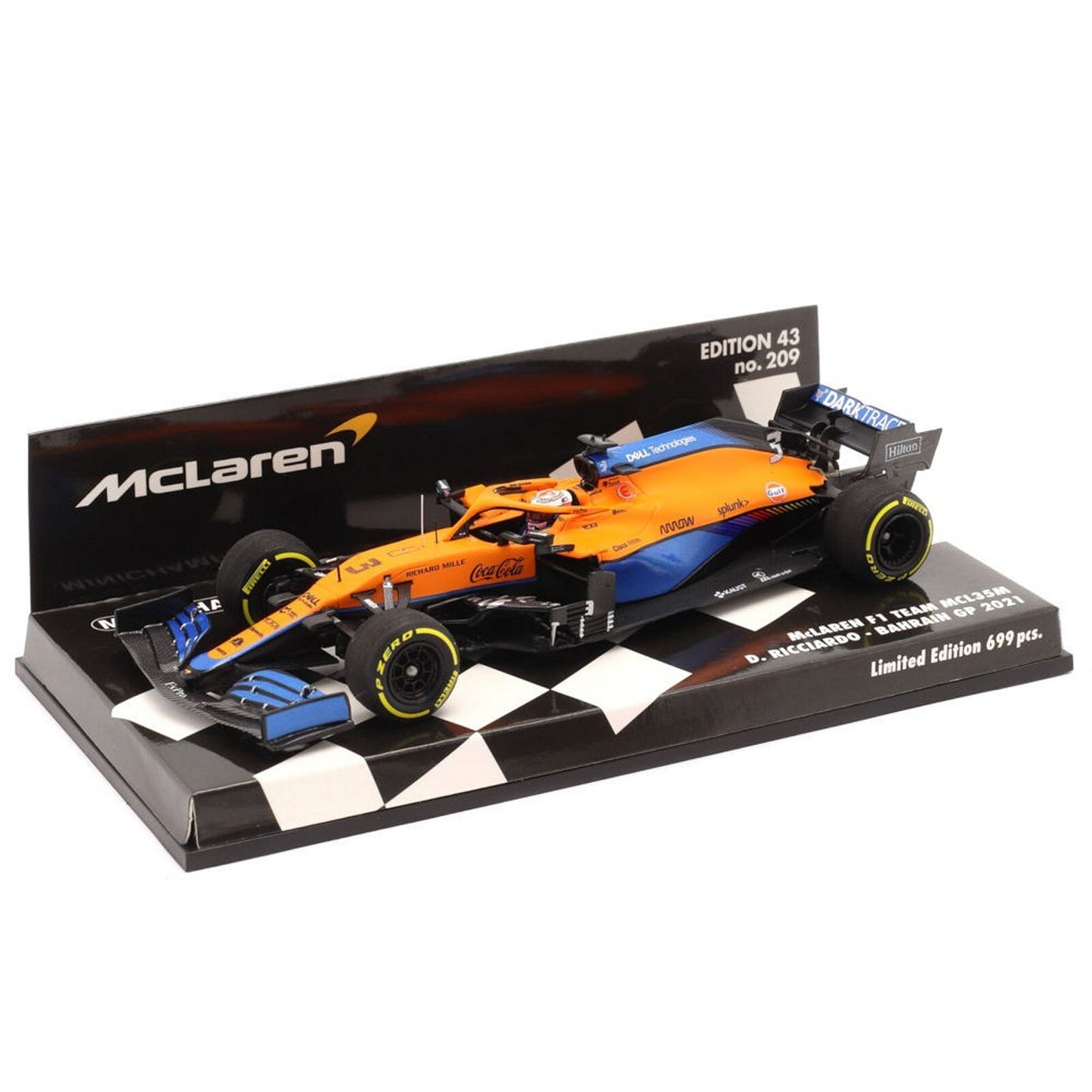McLaren MCL35M Daniel Ricciardo (Bahrain GP 2021) in Orange/Blue