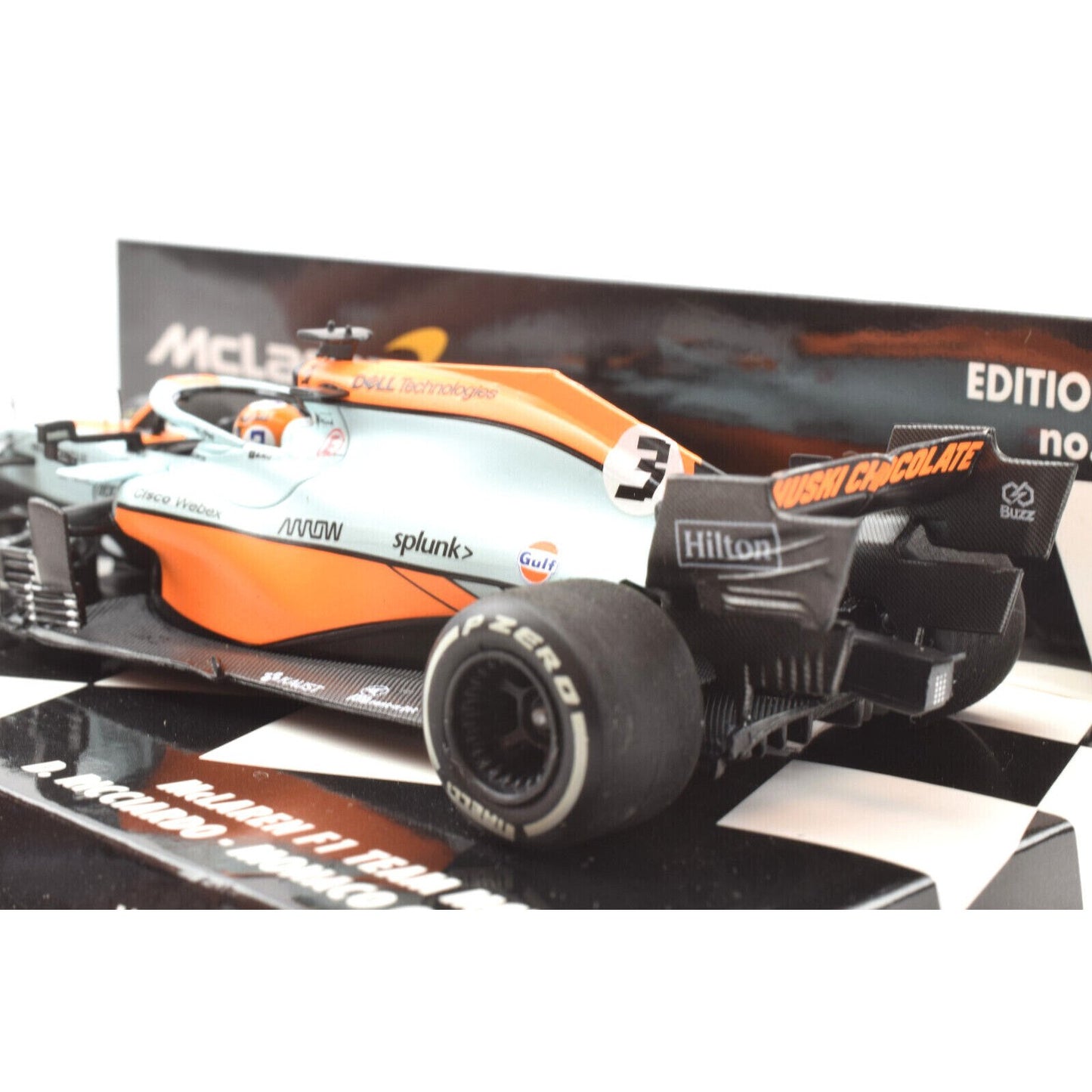 McLaren MCL35M Daniel Ricciardo (Monaco GP 2021) in Blue/Orange