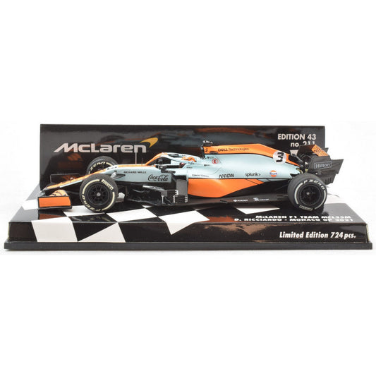 McLaren MCL35M Daniel Ricciardo (Monaco GP 2021) in Blue/Orange