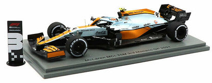McLaren MCL35M Lando Norris (3rd Monaco GP 2021) in Blue/Orange