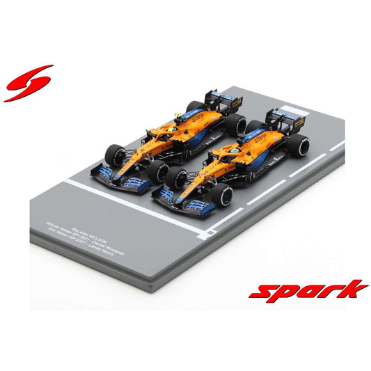 McLaren MCL35M Lando Norris (Ricciardo Winner and Norris 2nd Place Italian GP 2021) in Orange/Blue