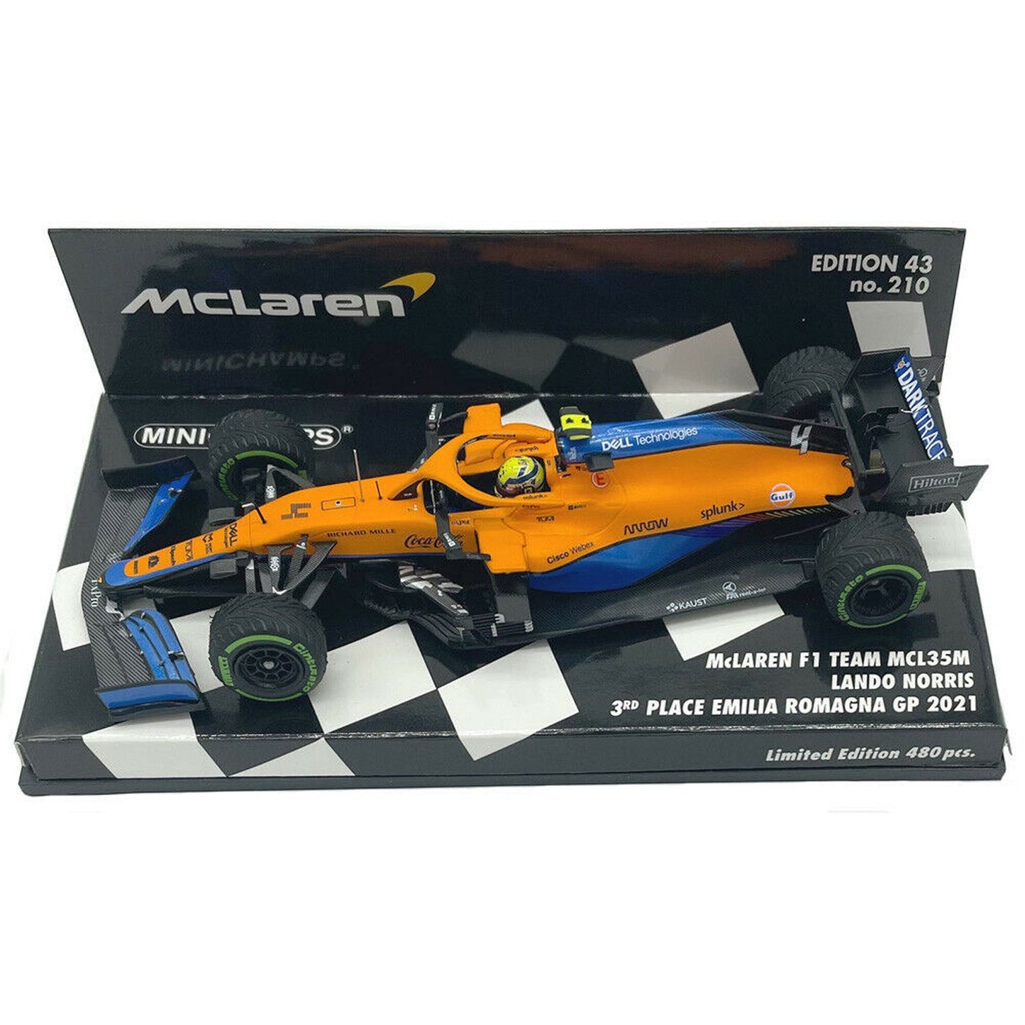 McLaren MCL35M Lando Norris (3rd Emilia Romagna GP 2021) in Orange/Blue