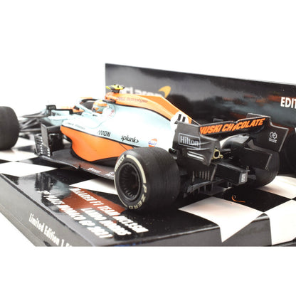 McLaren MCL35M Lando Norris (3rd Monaco GP 2021) in Blue/Orange