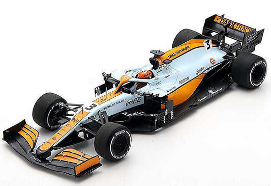 McLaren MCL35M Daniel Ricciardo (Monaco GP Gulf Livery 2021) in Blue/Orange