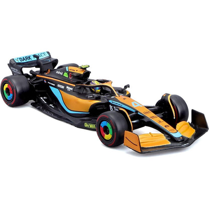 McLaren MCL36 Lando Norris (No.4 With Helmet 2022) in Black/Orange/Blue