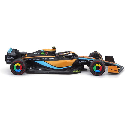 McLaren MCL36 Lando Norris (No.4 With Helmet 2022) in Black/Orange/Blue