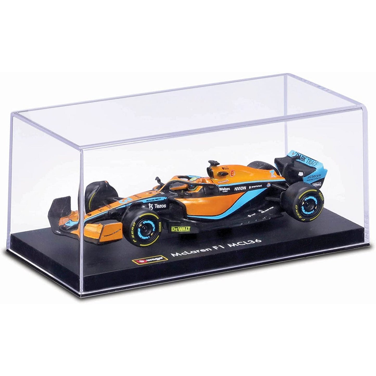 McLaren MCL36 Daniel Ricciardo (No.3 With Helmet 2022) in Black/Orange/Blue