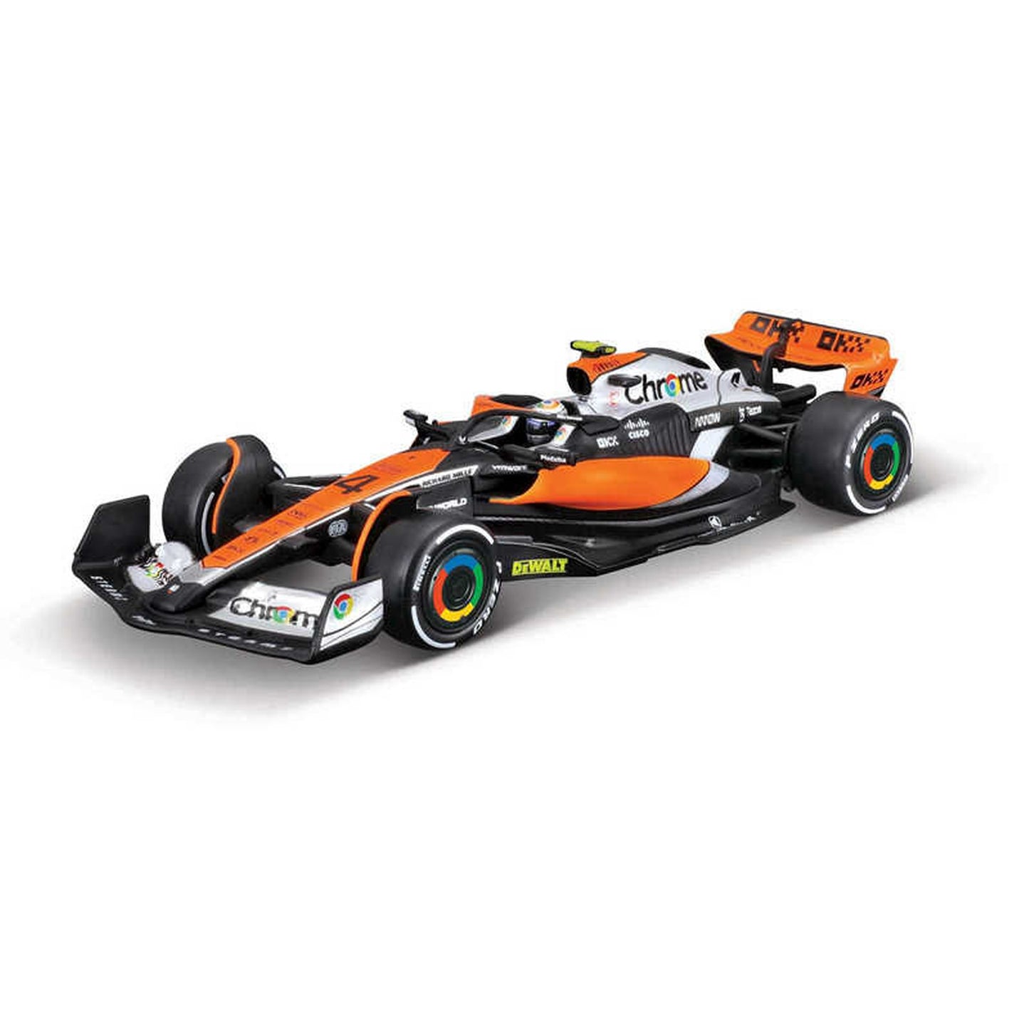 McLaren MCL60 Lando Norris (No.4 With Helmet British GP 2023) in Black/Orange