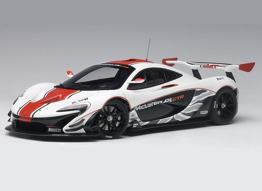 McLaren P1 GTR (2015) in White with Red Stripes