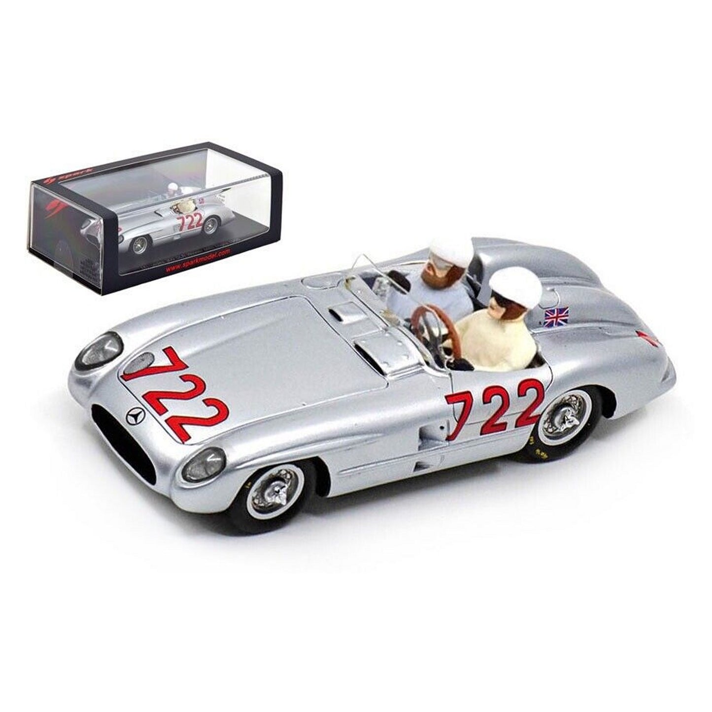 Mercedes 300 SLR With Drivers S.Moss/D.Jenkinson (Mille Miglia Winner 1955) in Silver
