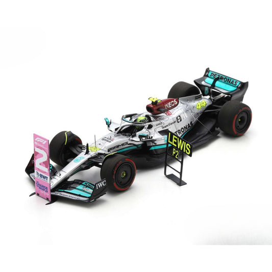Mercedes AMG Petronas W13 E Performance Lewis Hamilton (No.44 Second With Pit and Number Board Brazilian GP 2022) in Silver