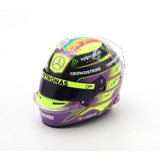 Mercedes AMG Replica Helmet Lewis Hamilton (2023) in Purple/Yellow