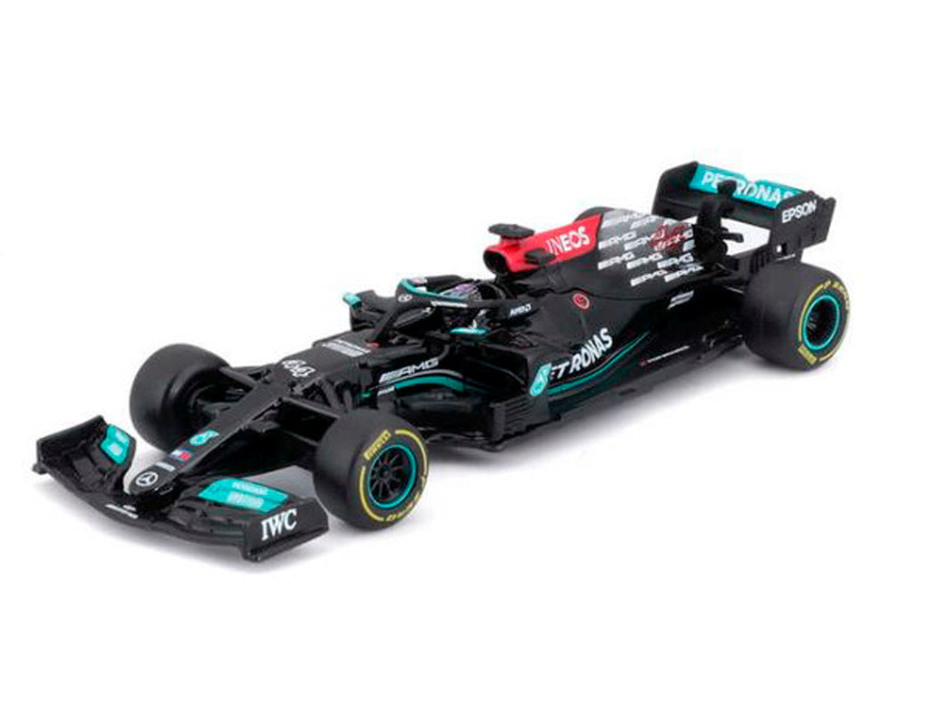Mercedes AMG W12 E Performance Lewis Hamilton (No. 44 F1 Team With Hamilton Helmet 2021) in Black