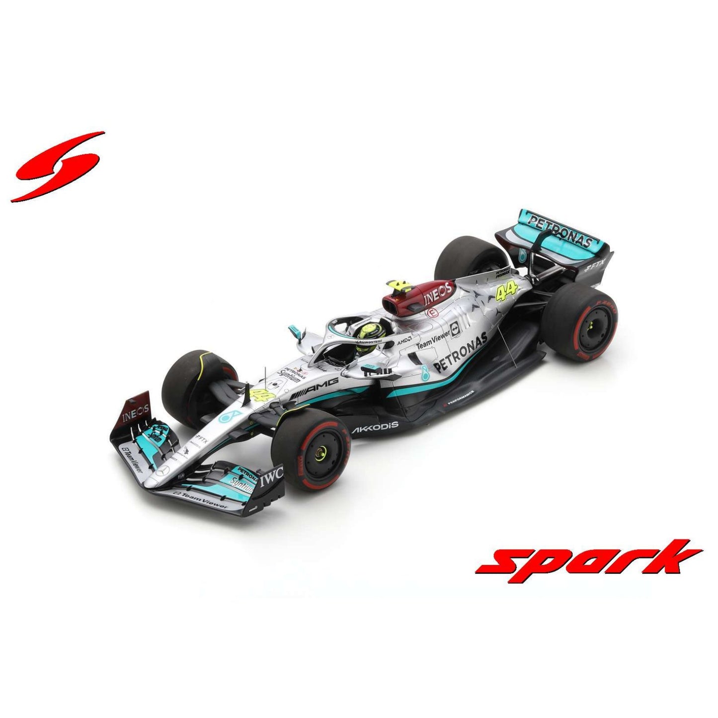 Mercedes AMG W13 E Performance Lewis Hamilton (Bahrain GP 2022) in Silver