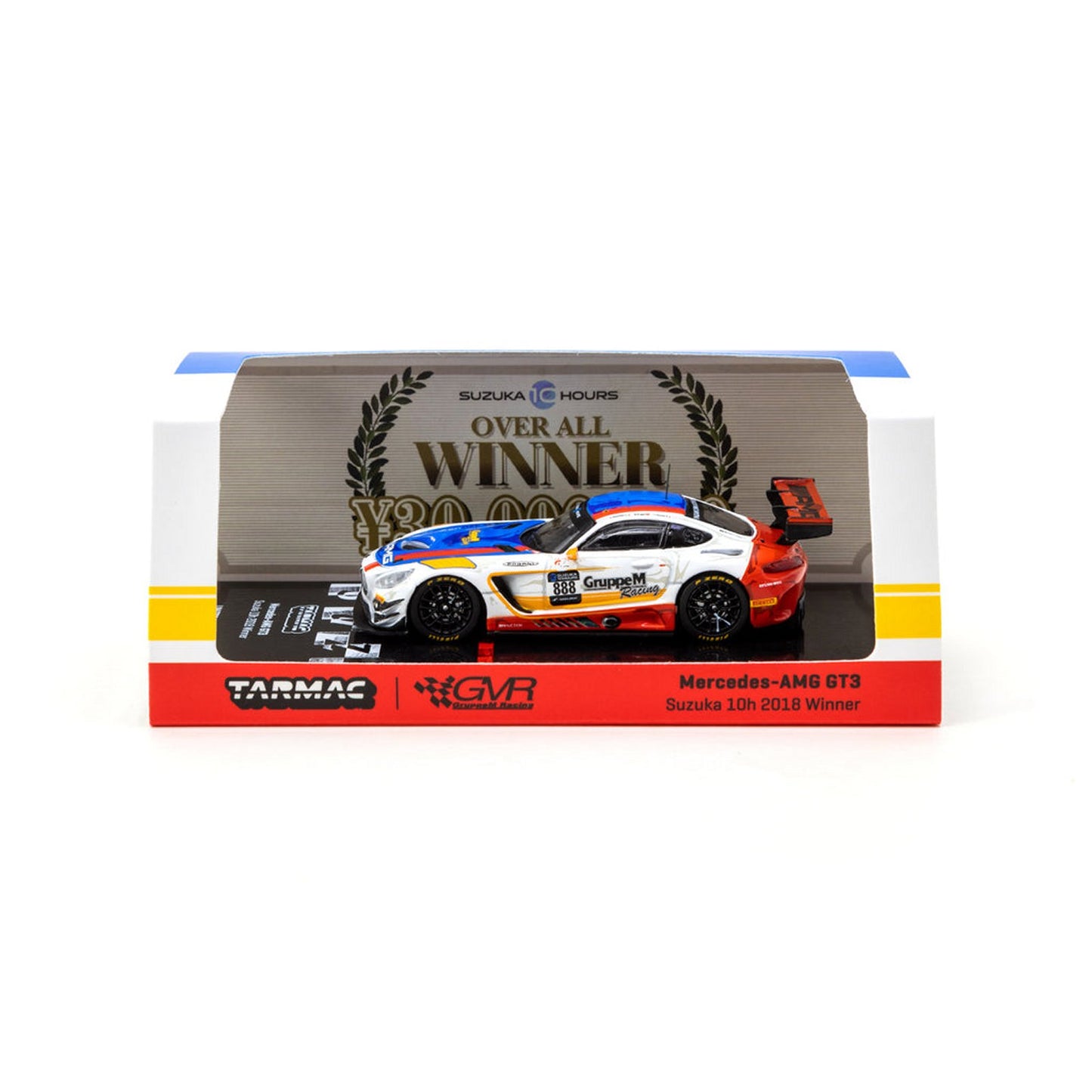 Mercedes Benz AMG GT3 GruppeM Racing T.Vautier/M.Engel/R.Marciello (Winner Suzuka 10H 2018) in White/Blue/Orange