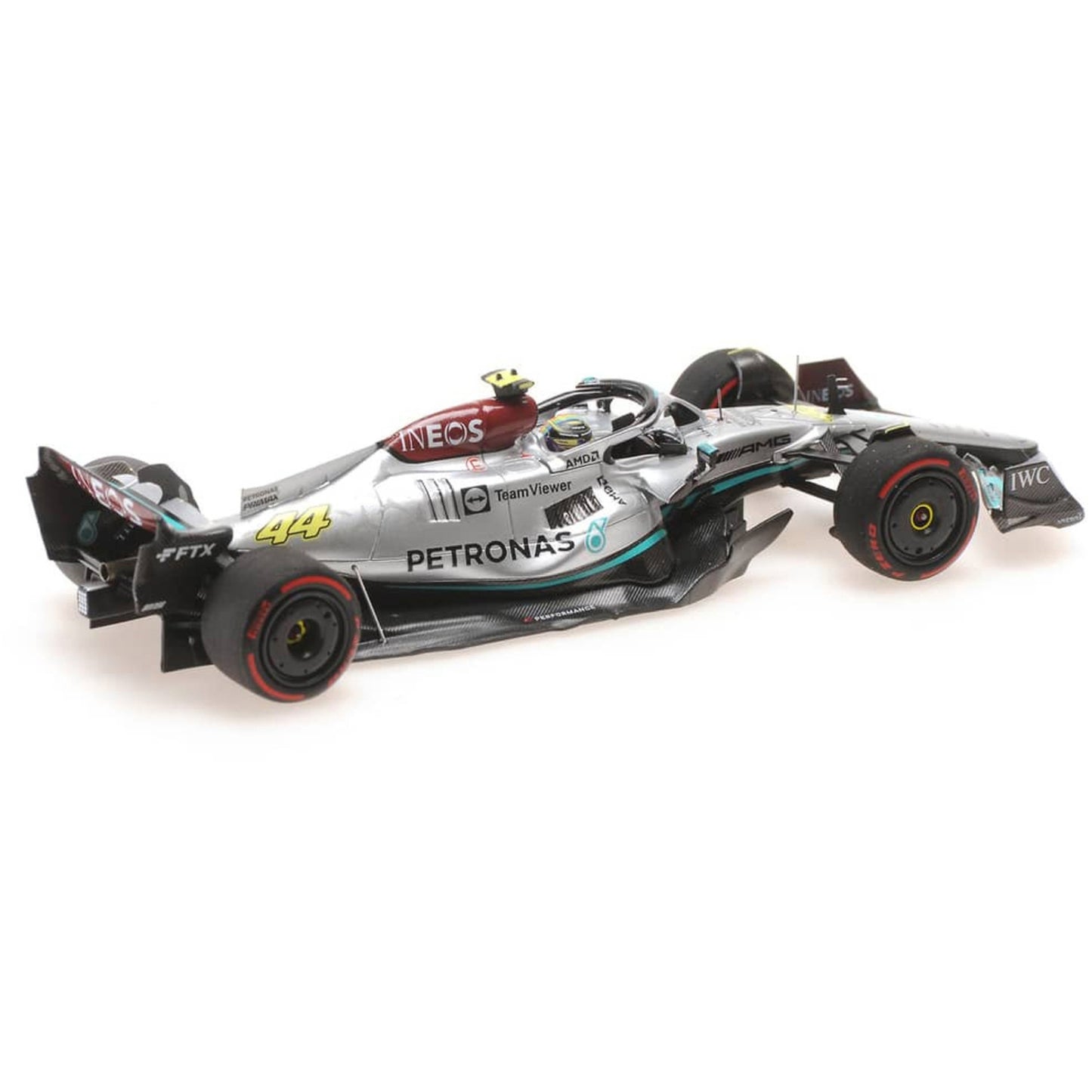 Mercedes Benz AMG W13 Lewis Hamilton (No.44 Second Hungary GP 2022) in Silver