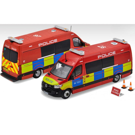 Mercedes Benz Sprinter U.K. Police Car (MPDP BX69 FNG) in Red/Yellow/Blue