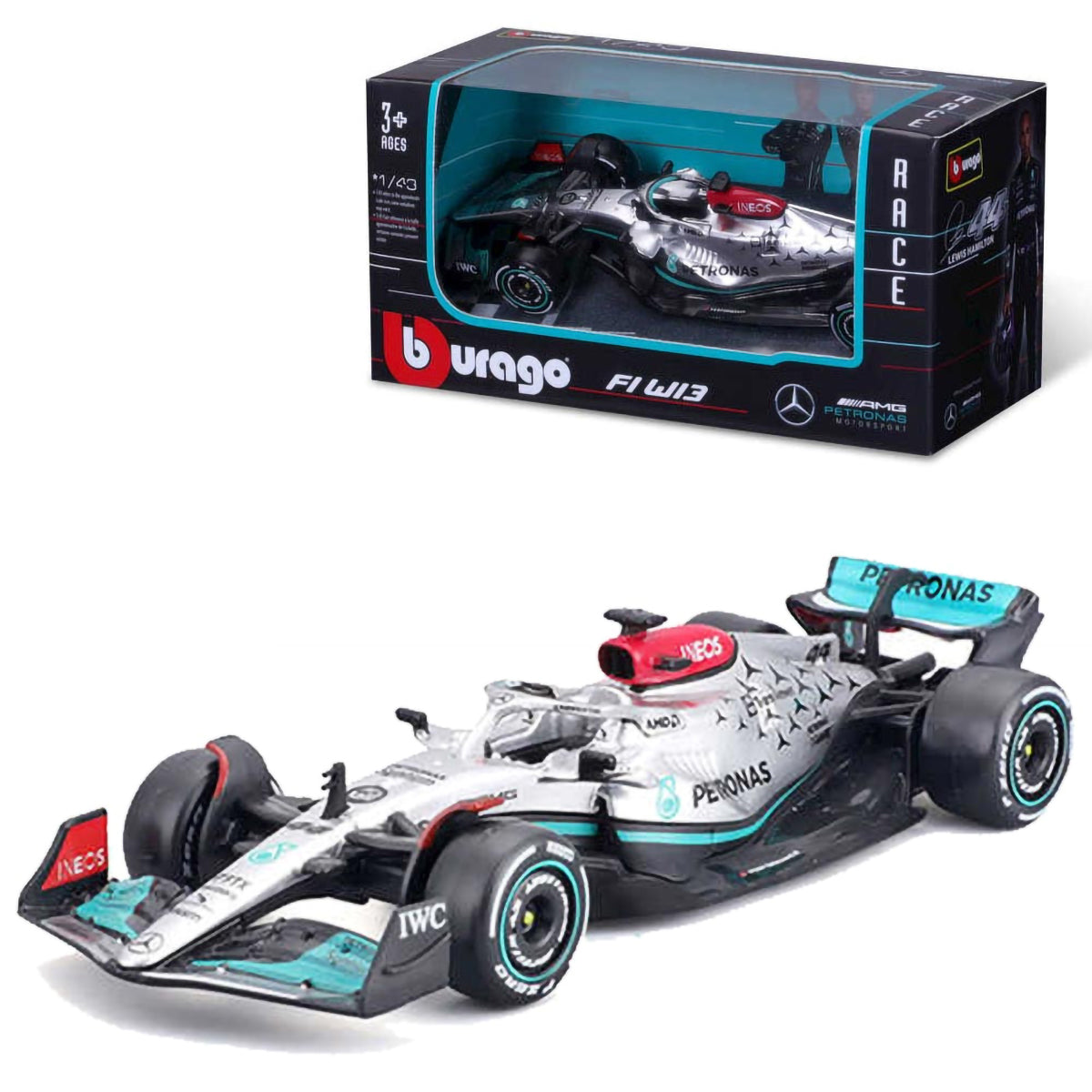 Mercedes Benz W13 E Performance Lewis Hamilton (2022) in Silver