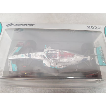 Mercedes W13 E Performance George Russell (4th Bahrain GP 2022) in Silver/Green/Black