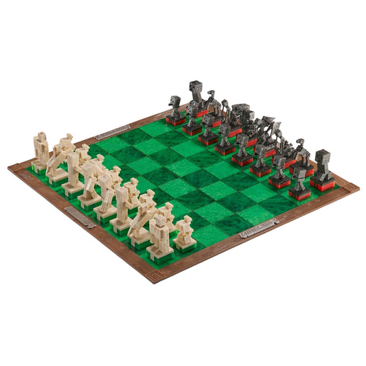 Overworld Heroes Vs Hostile Mobs Chess Set From Minecraft in Green/Brown