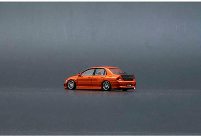 Mitsubishi Lancer Evolution VII (RHD With Black Hood Decals) in Custom Orange
