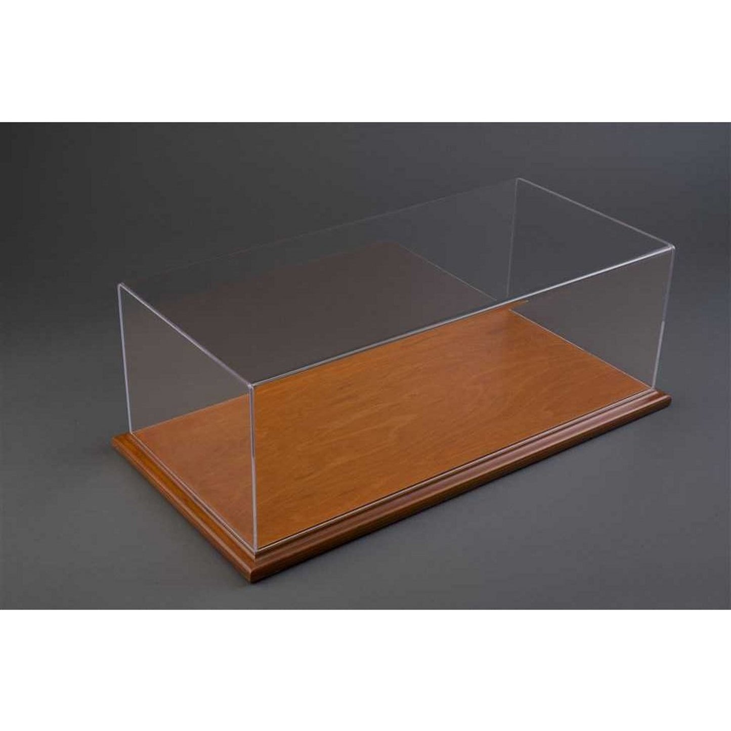 Molsheim Display Case With Cherry Wood Base (Wide Edge) in Brown