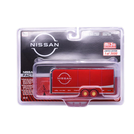Nissan (Enclosed Car Trailer Chase Variant) in Red/Gold