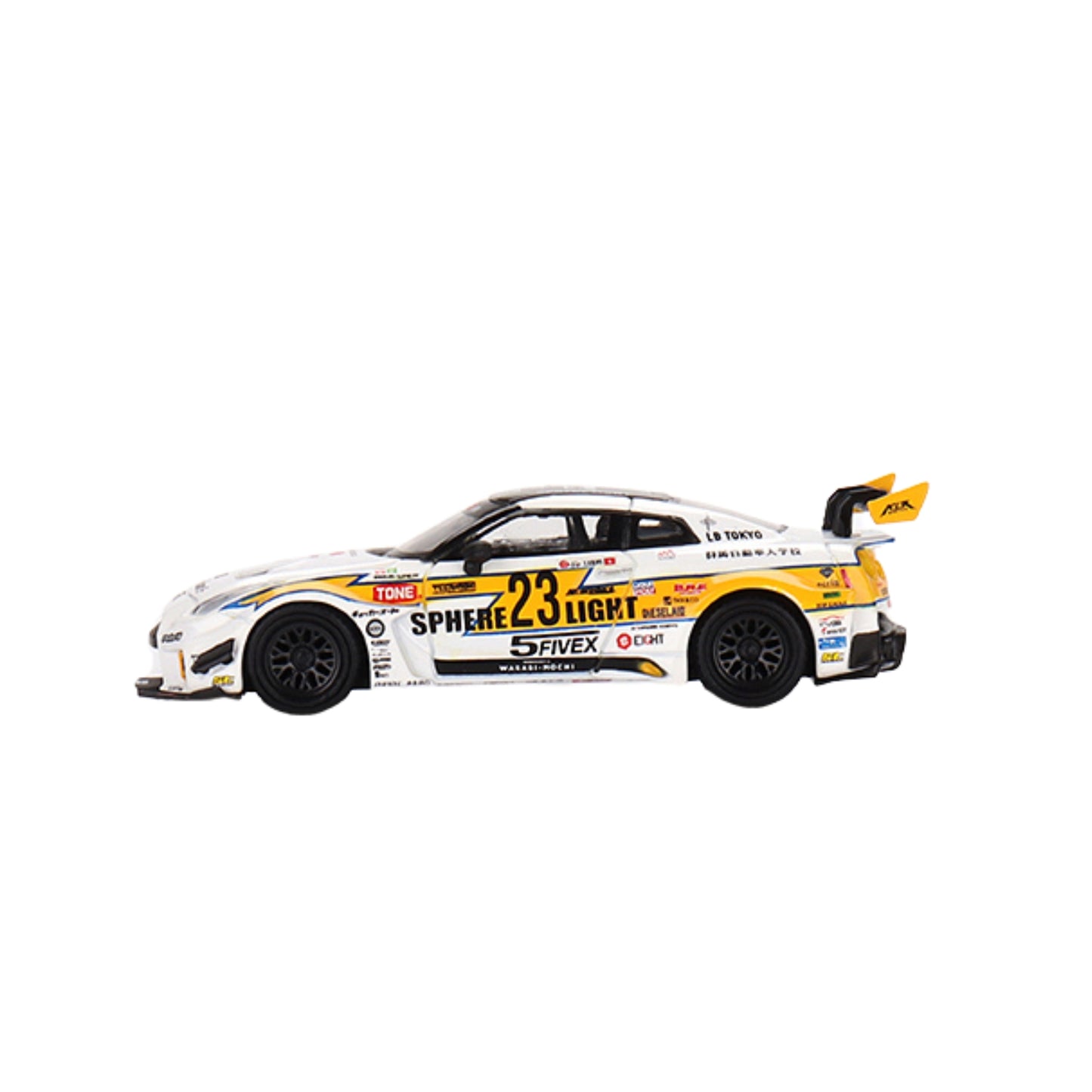 Nissan LB-Silhouette 35HT-RR (LB Racing Formula Drift 2022) in White/Yellow