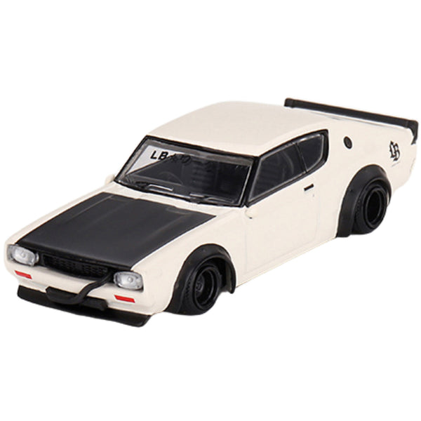 Nissan Skyline Kenmeri Liberty Walk (1973) in White | Mini