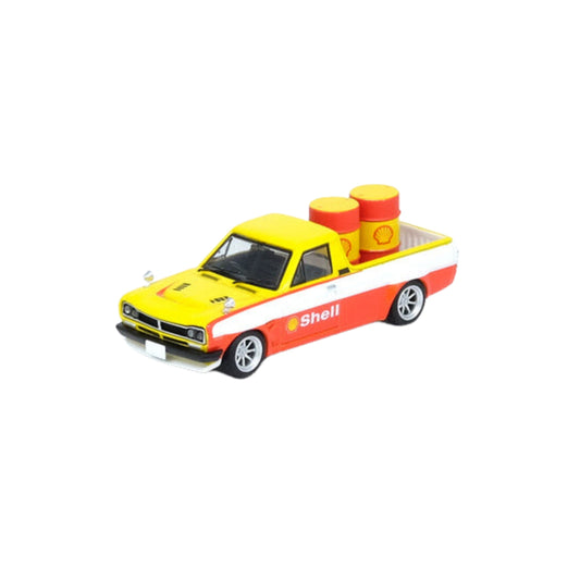 Nissan Sunny Hakatora Pick-Up (Shell With Oil Drums) in Red/White/Yellow