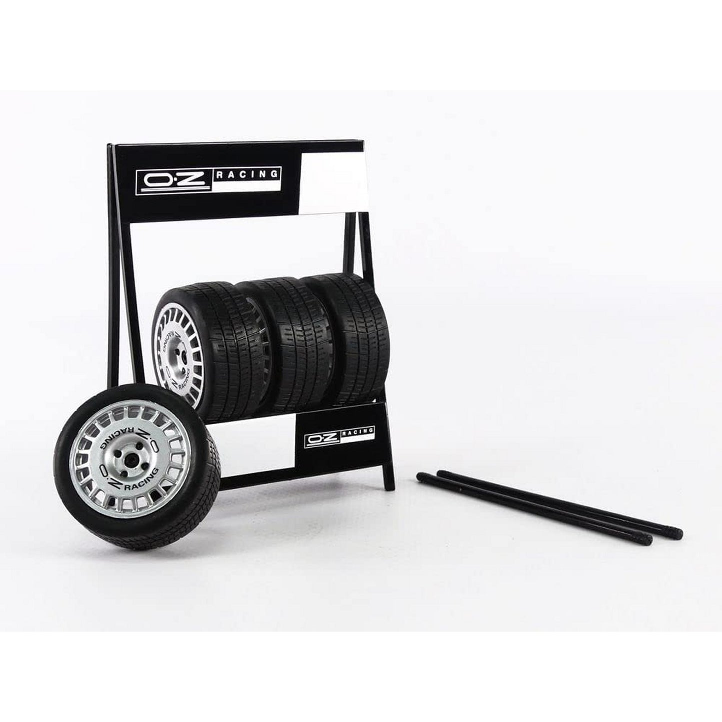 OZ Compomotive Wheels (Set Of 4) in Black/Silver