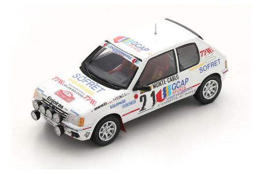 Peugeot 205 GTI J.P. Ballet - M.C. Lallement (3rd - Rally Monte Carlo 1988) in White