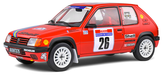 Peugeot 205 Rally PTS (Tour De Corse #26 1990) in Red
