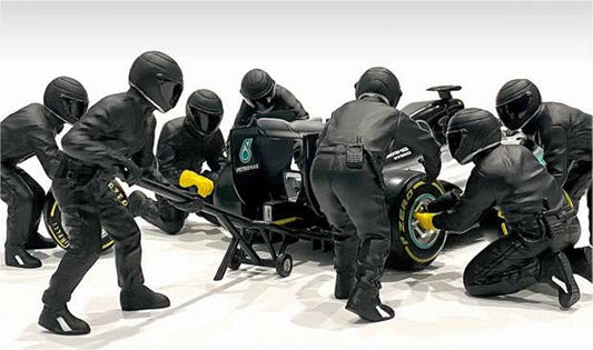 Pit Crew Figure Set in Black