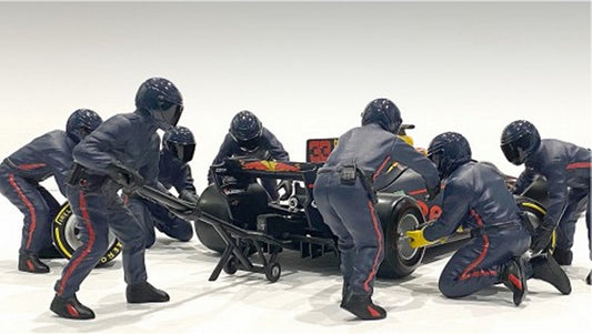 Pit Crew Figure Set in Blue
