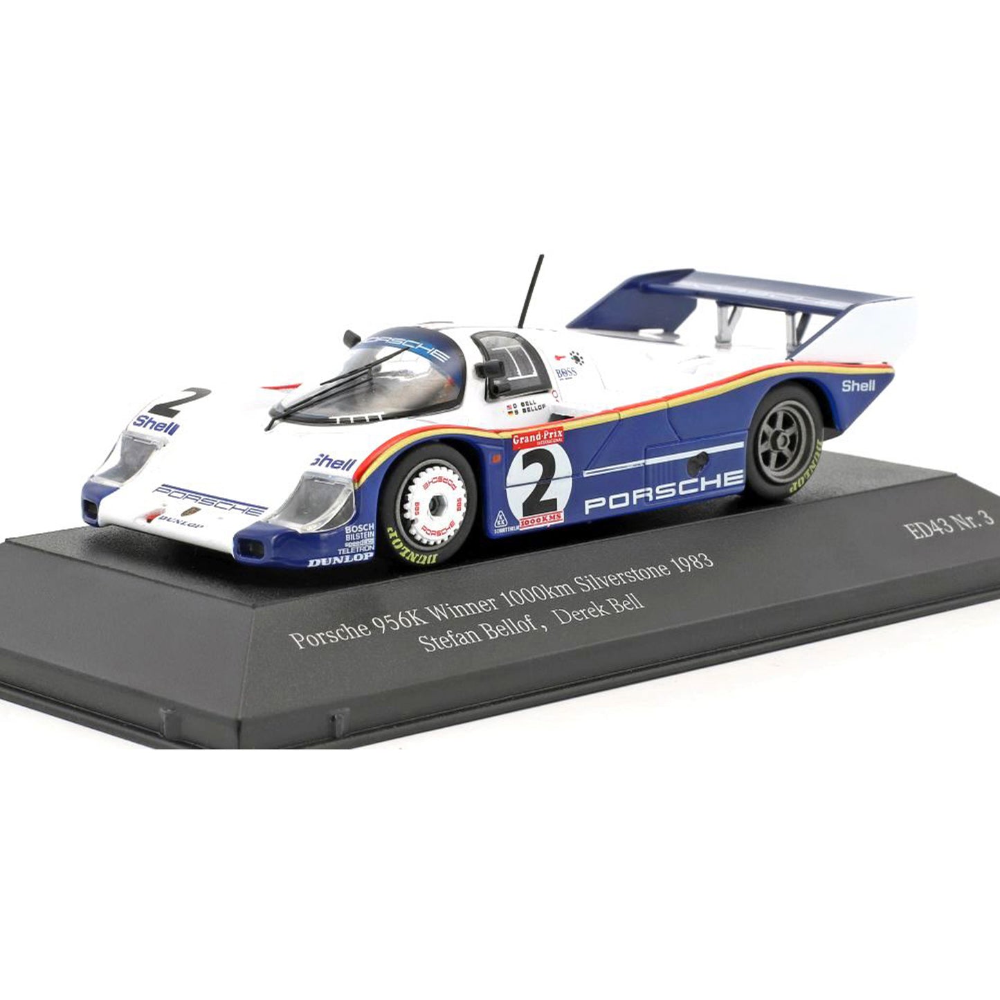 Porsche 956 K Stefan Bellof (Winner Silverstone 1000Km 1983) in Blue and White